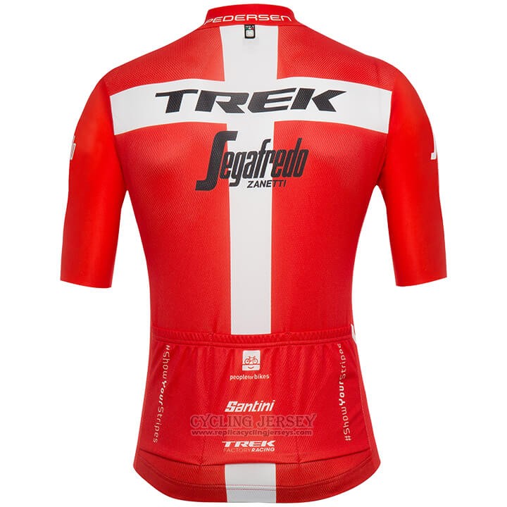 2018 Cycling Jersey Trek Segafredo Champion Denmark Short Sleeve and Bib Short
